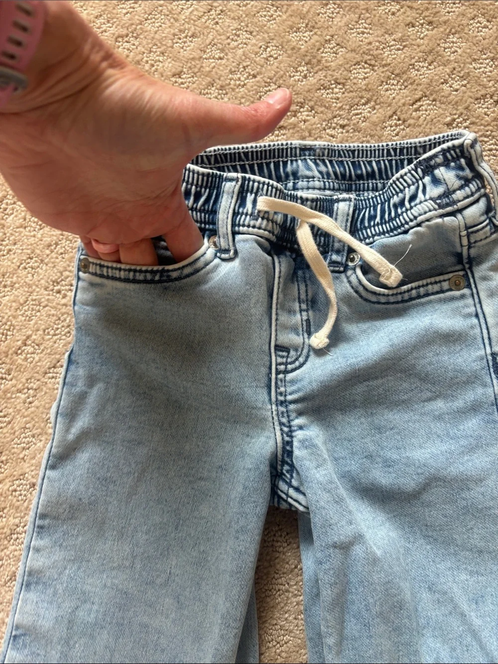 GAP Light Blue Denim Jogger Jeans with Drawstring